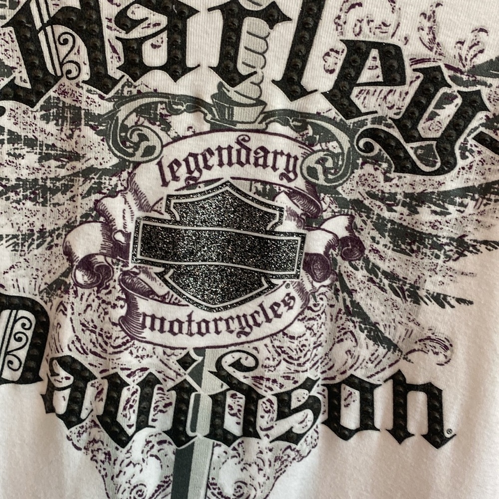 SOLD❣️❣️Y2K Grunge White Harley Davidson Shirt✨ - Picture 5 of 9